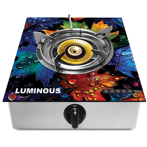 LUMINOUS Single Burner Gas Stove with 120 MM Burner Glass Top